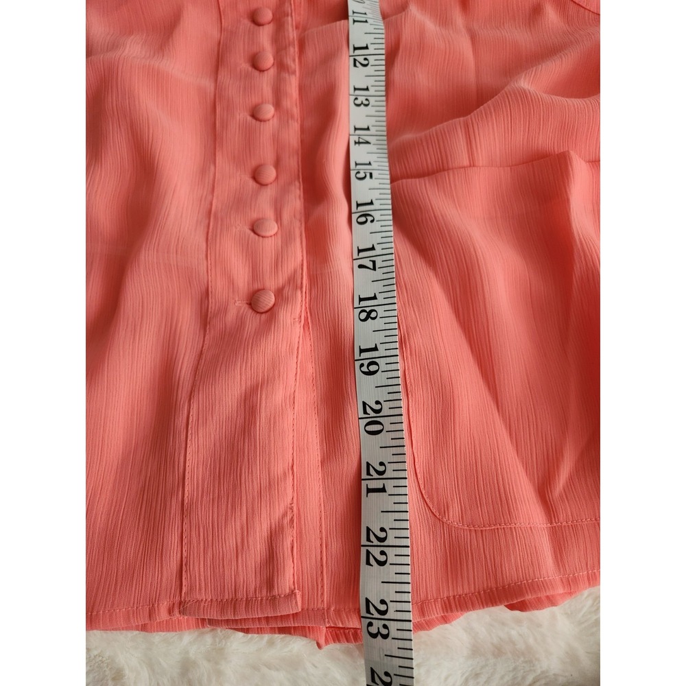 Vintage 90s‎ Victorias Secret Gold Label Sheer Pajama Top Coral Womens Small - Picture 8 of 8